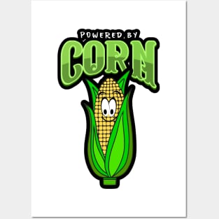 POWERED By Corn On The Cob Posters and Art